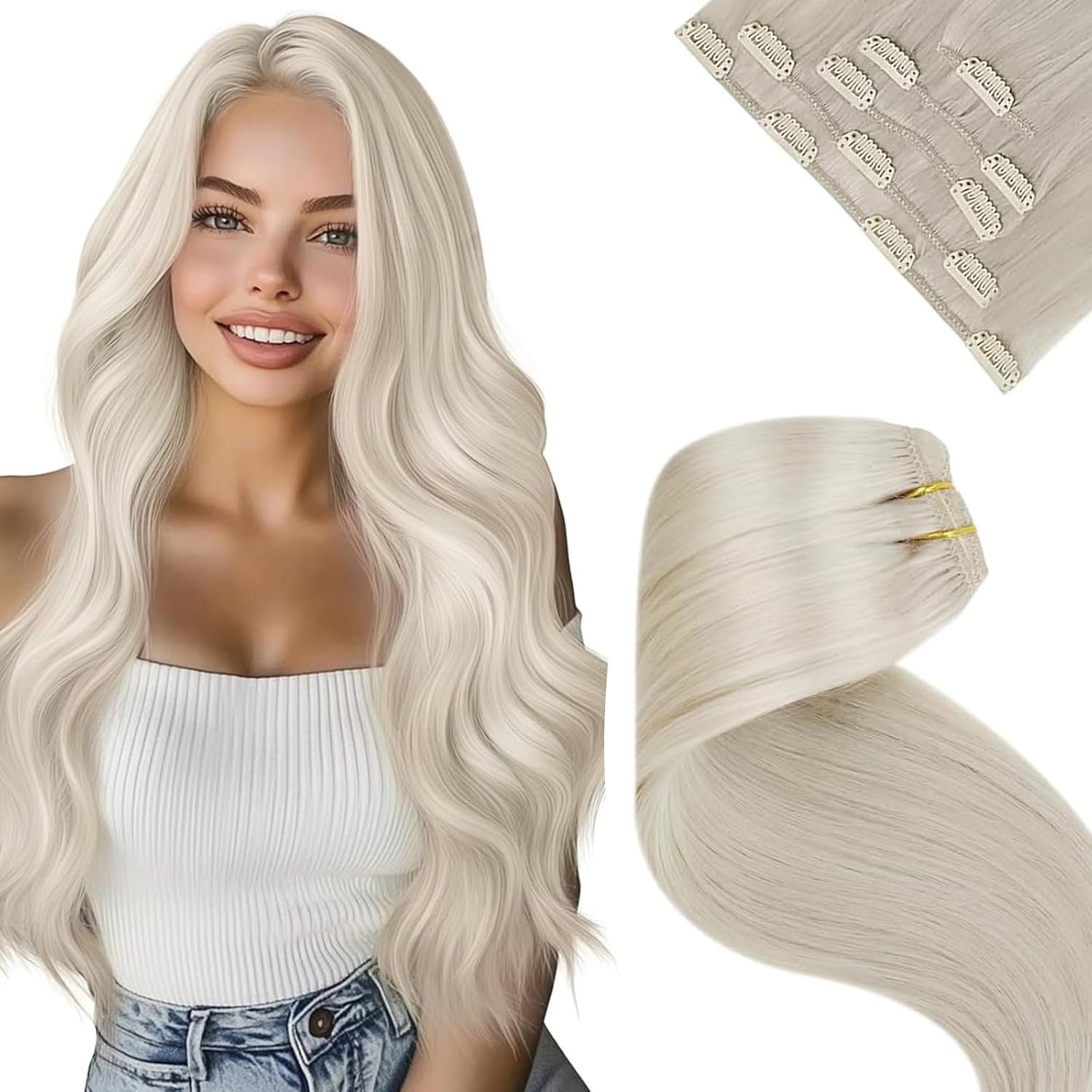 Luxe Clip-On Extensions Silver - AoroShop