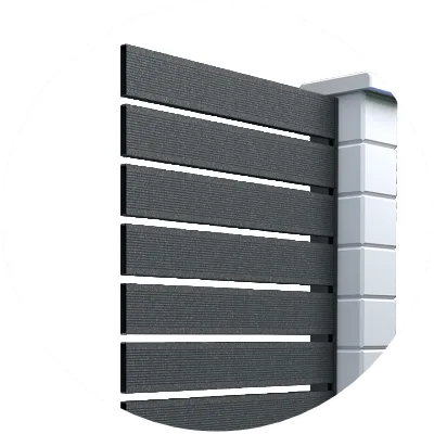 Gard orizontal lamele caseta X120 - 1x1m