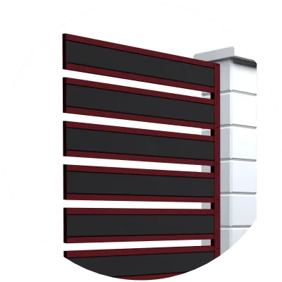 Caretta Gard orizontal lamele caseta X138 - 2x1m