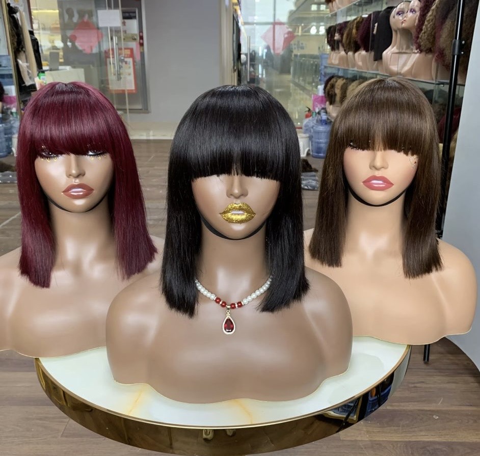 Peruca din par natural Mia Burgundy - Extensii de par București