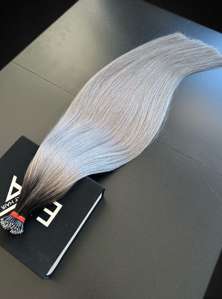 Extensii Nanoring Russian Ombre #1/ Light Grey - Extensii de par București