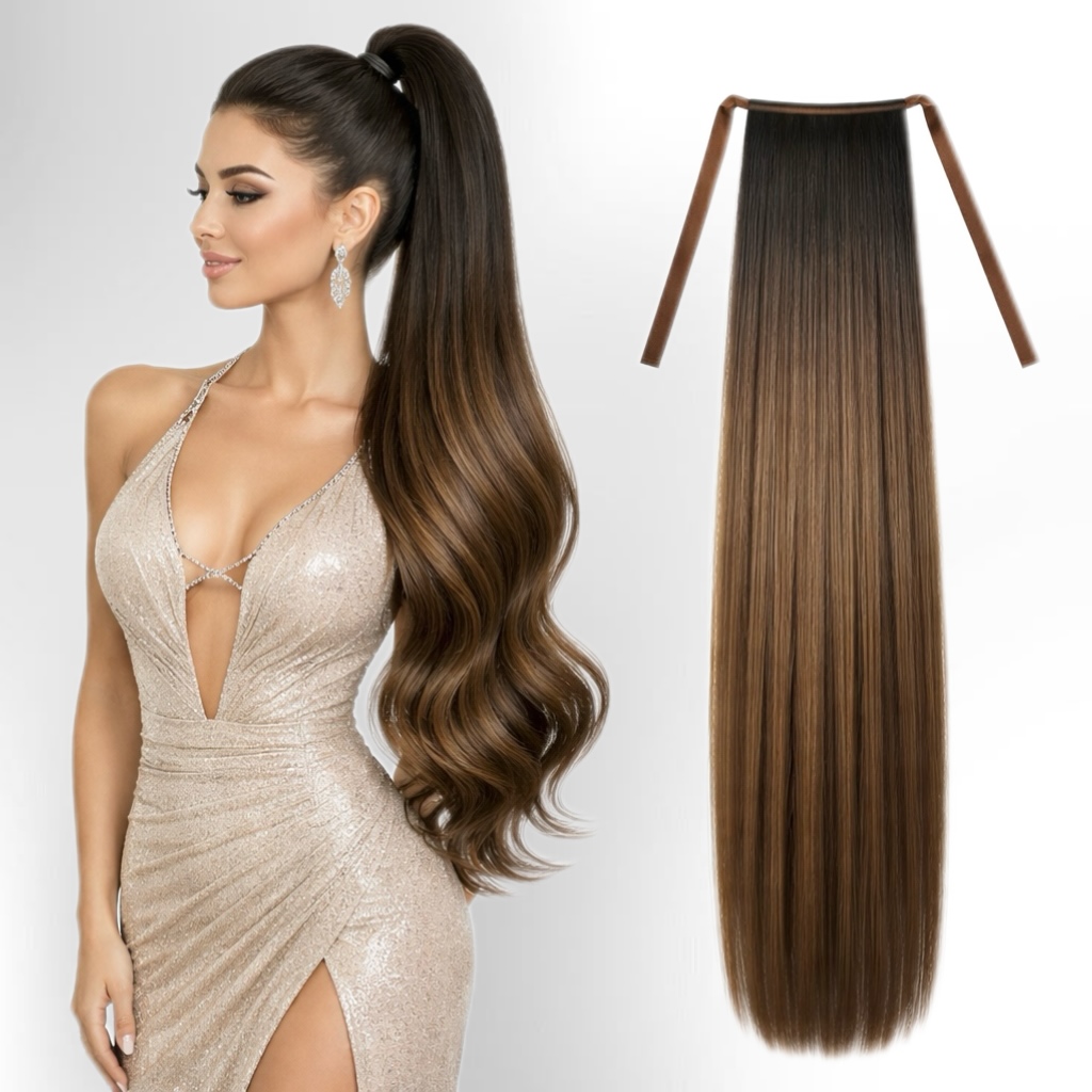 Coada de par White Platinum Ombre #2/#7 - Extensii de par București