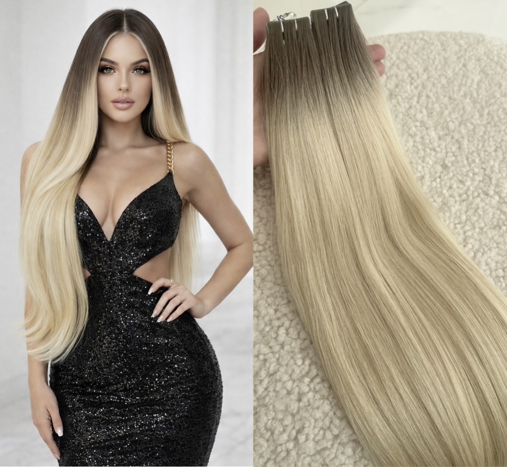Extensii Invisible Tape Ombre #4/#61 - Extensii de par București