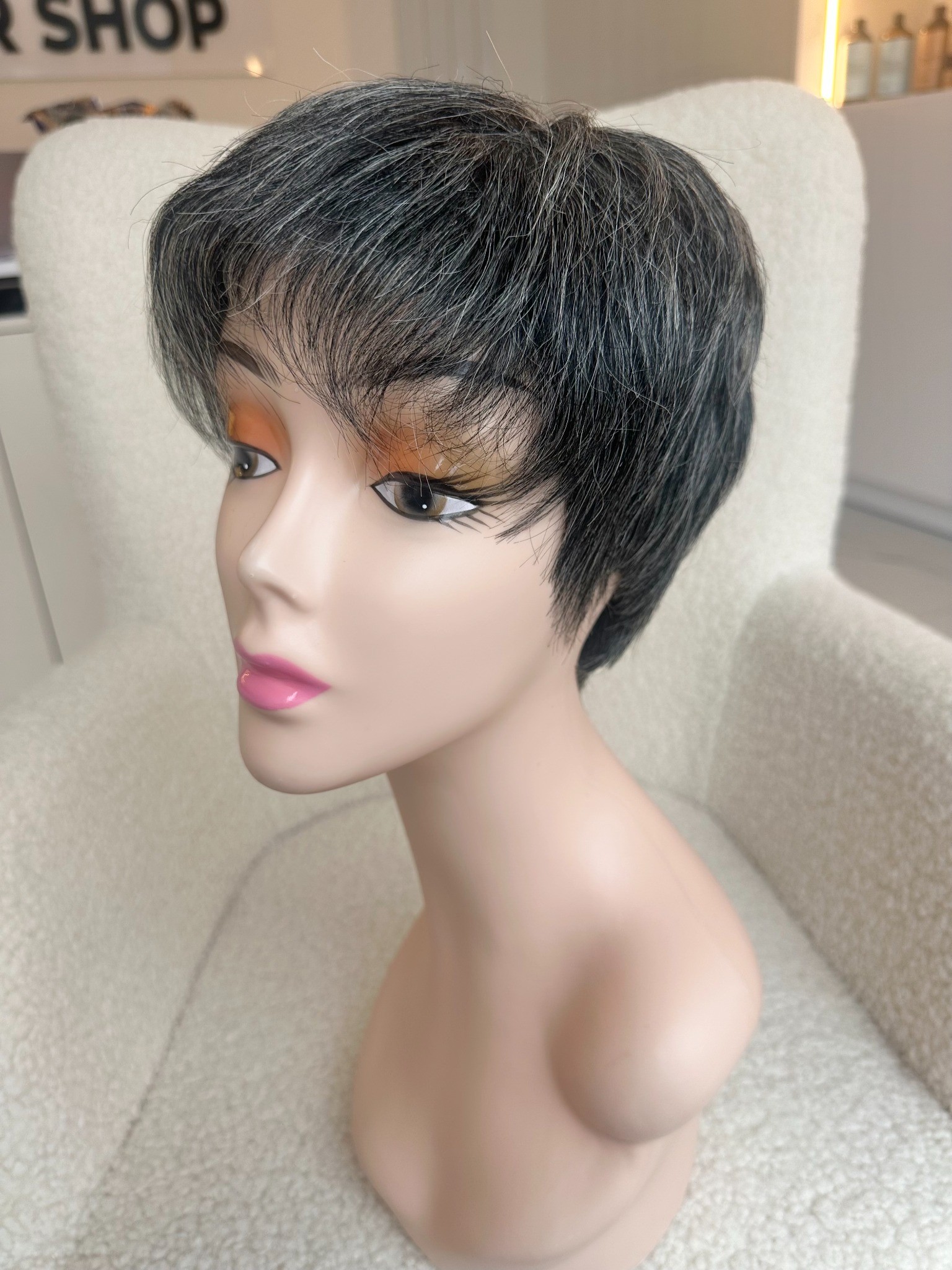 Peruca din par natural Grey Madame - Extensii de par București