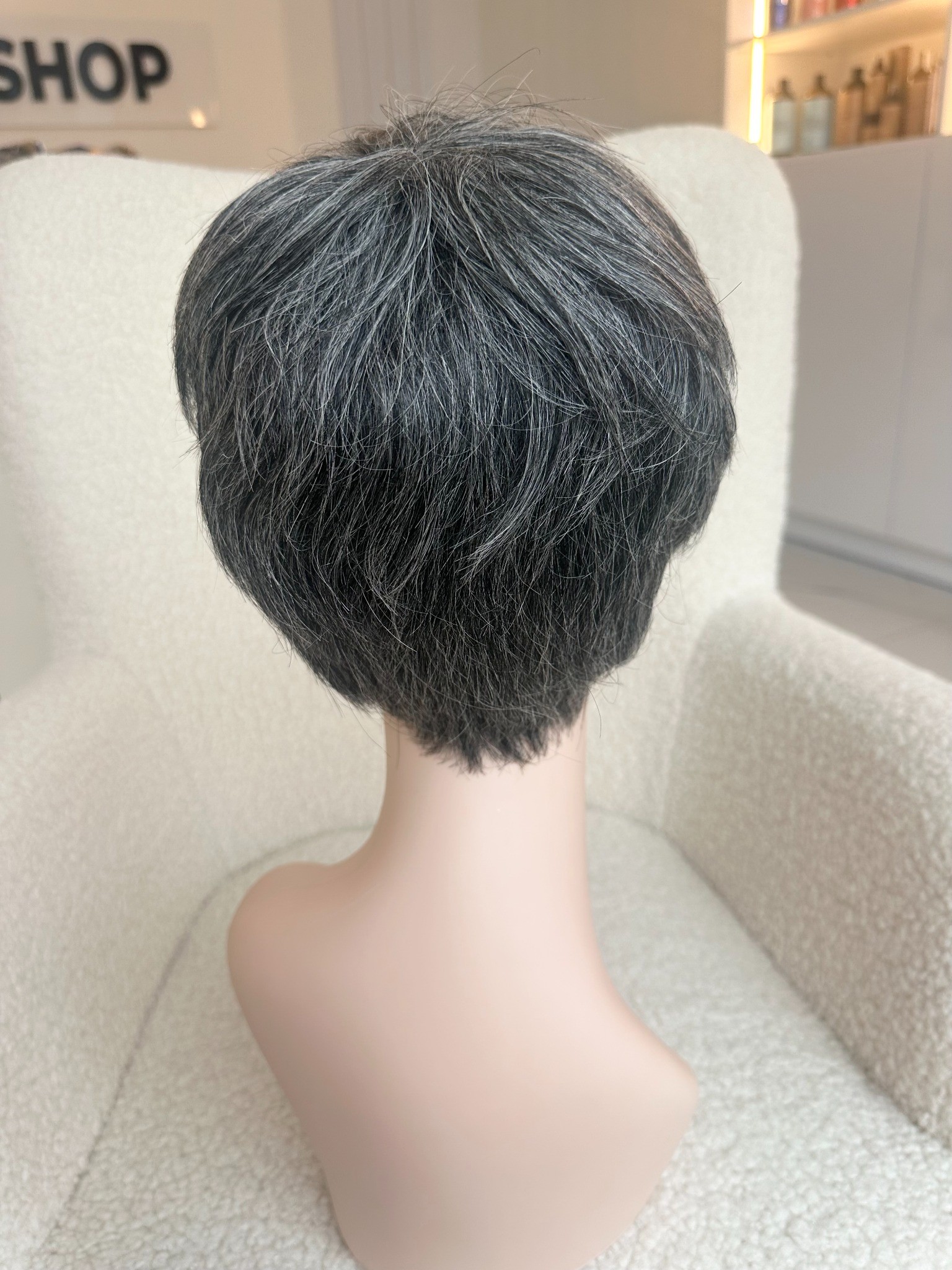 Peruca din par natural Grey Madame - Extensii de par București