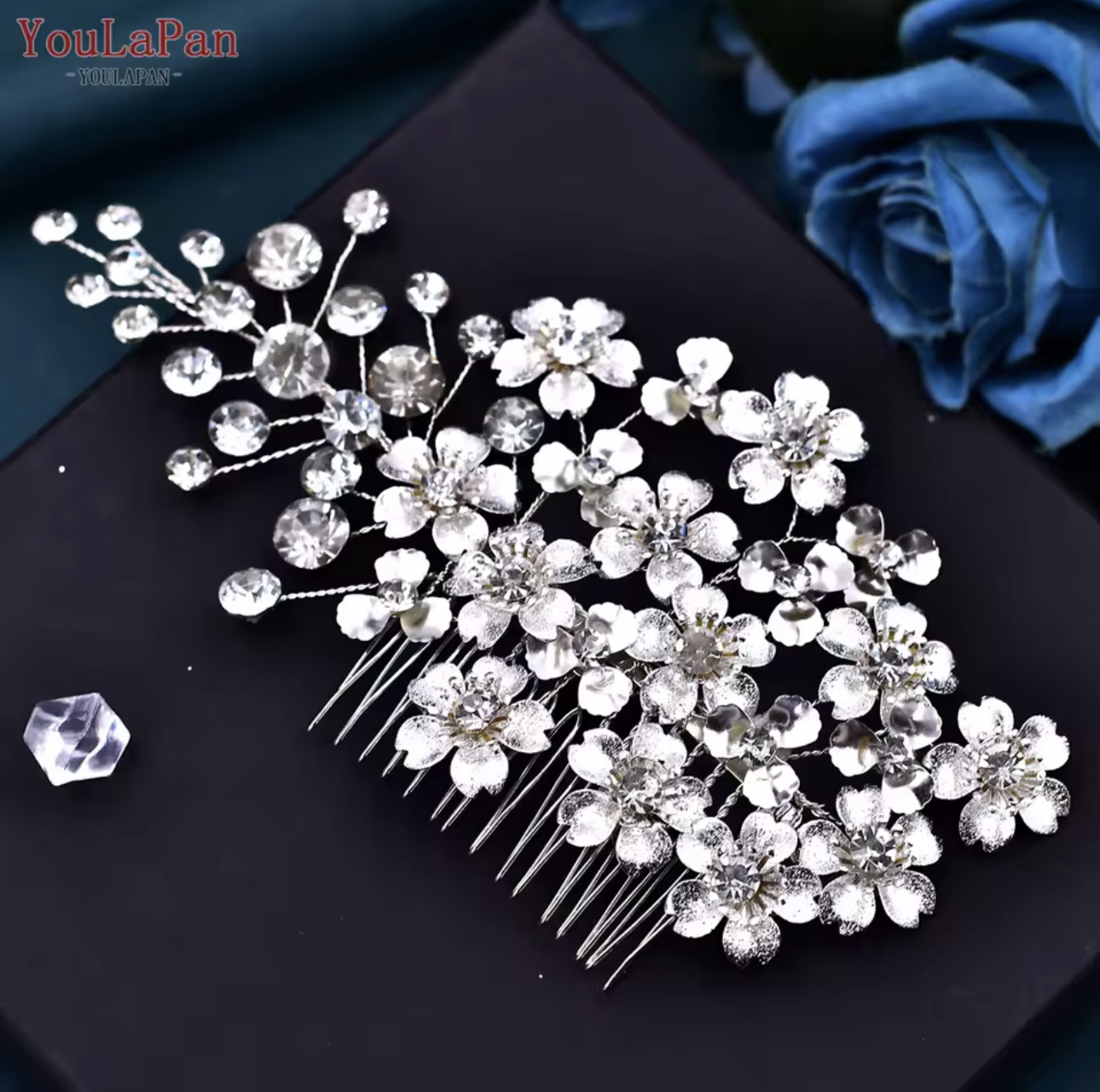 Accesoriu Bridal Silver Blossom - Extensii de par București Accesoriu Bridal Silver Blossom - Extensii de par București