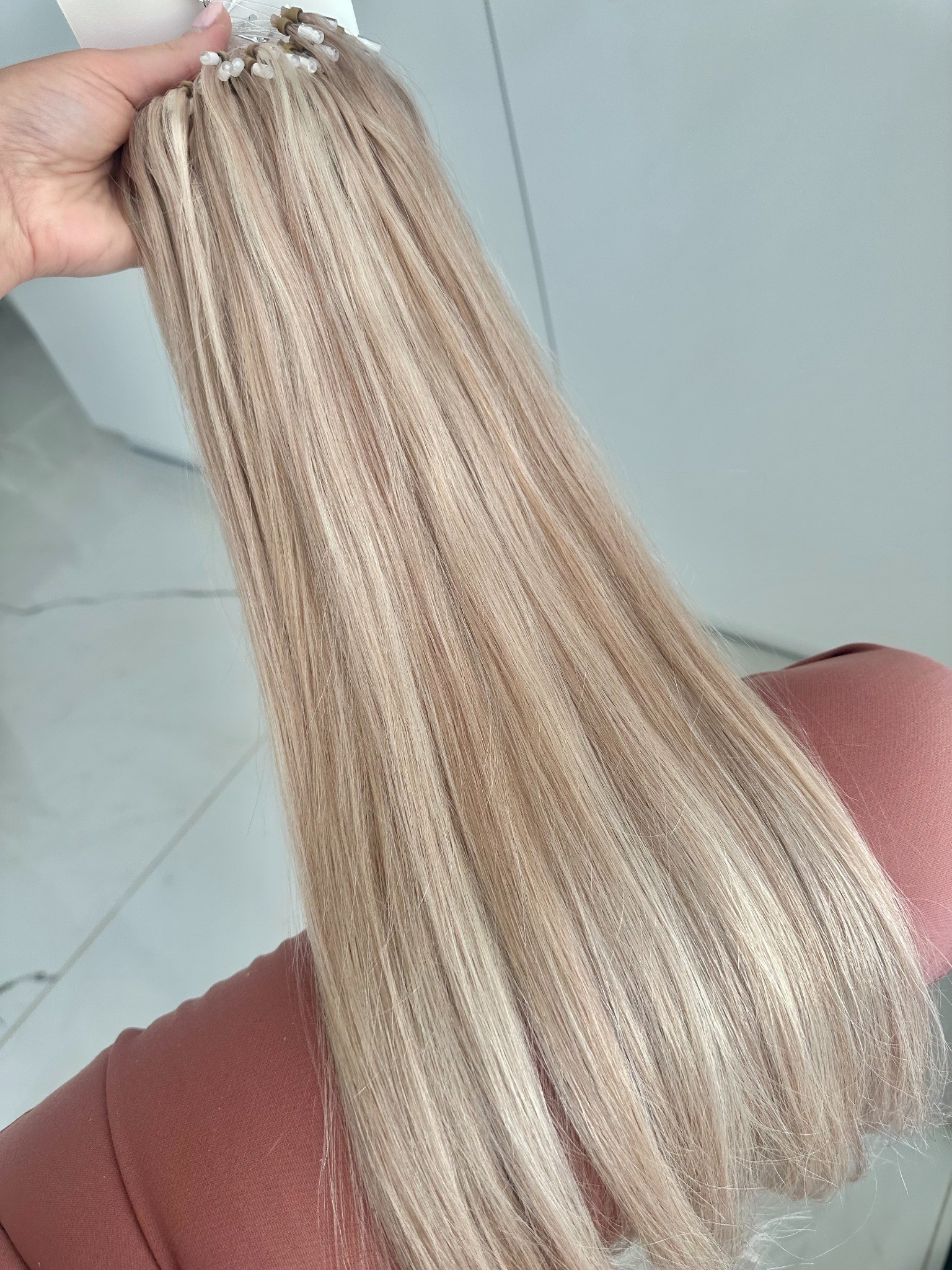 Extensii Microring Diamond Balayage #19/ Silver - Extensii de par București Extensii Microring Diamond Balayage #19/ Silver - Extensii de par București