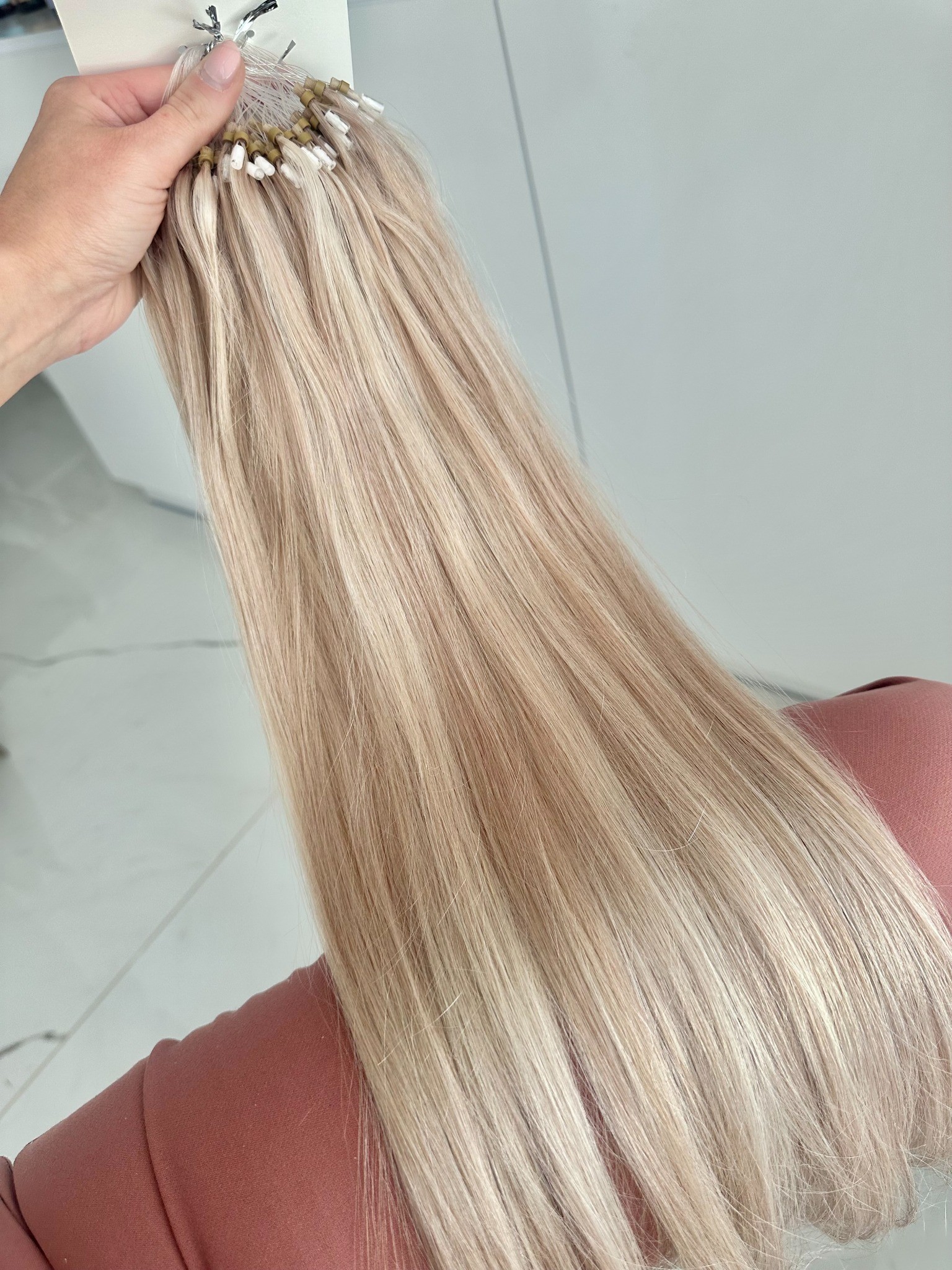 Extensii Microring Diamond Balayage #19/ Silver - Extensii de par București Extensii Microring Diamond Balayage #19/ Silver - Extensii de par București