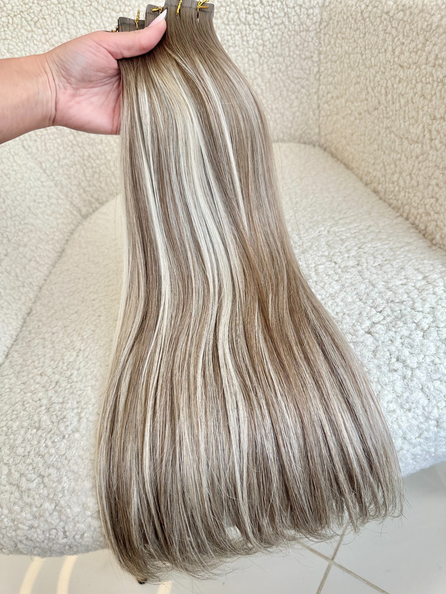 Extensii Tape-in Russian Hair DOUBLE TAPE Balayage #8/Silver/8 - Extensii de par București Extensii Tape-in Russian Hair DOUBLE TAPE Balayage #8/Silver/8 - Extensii de par București