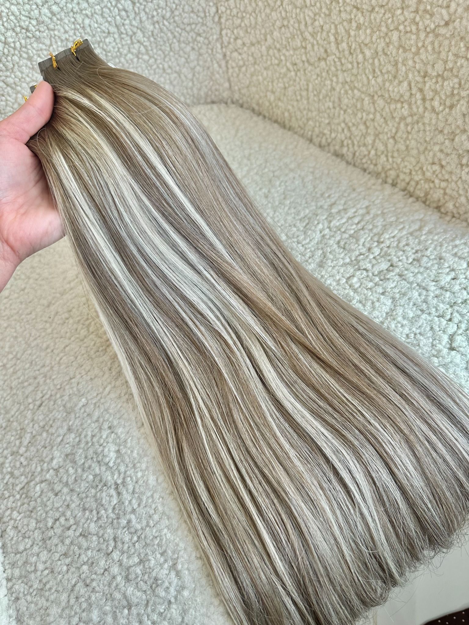 Extensii Tape-in Russian Hair DOUBLE TAPE Balayage #8/Silver/8 - Extensii de par București Extensii Tape-in Russian Hair DOUBLE TAPE Balayage #8/Silver/8 - Extensii de par București