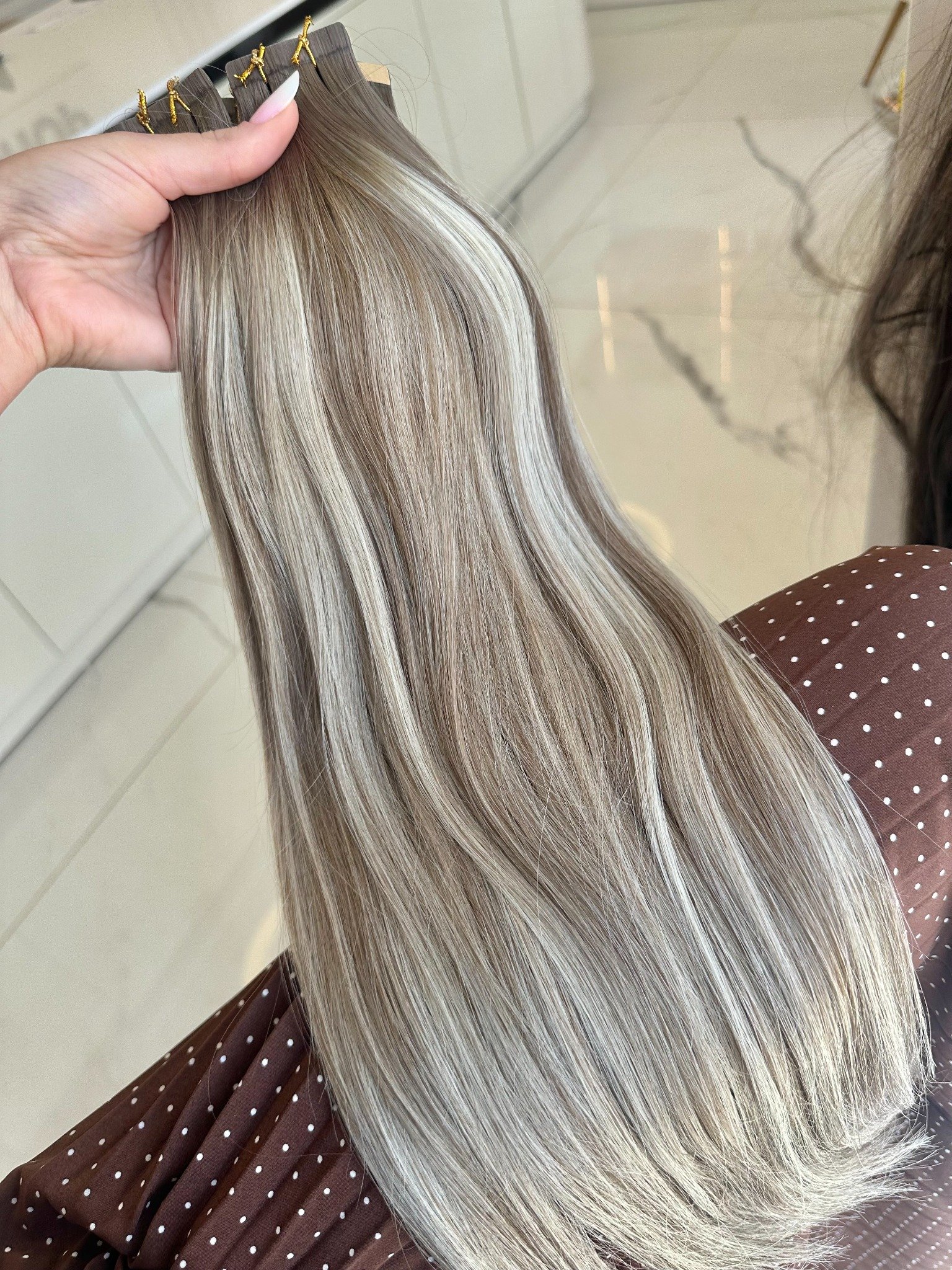 Extensii Tape-in Russian Hair DOUBLE TAPE Balayage #8/Silver/8 - Extensii de par București Extensii Tape-in Russian Hair DOUBLE TAPE Balayage #8/Silver/8 - Extensii de par București