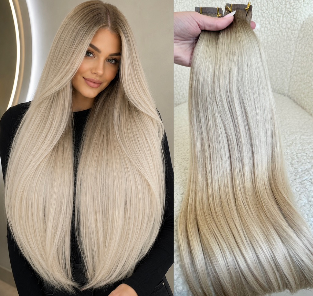 Extensii Tape-in Russian Hair DOUBLE TAPE Ombre #7/60A - Extensii de par București
