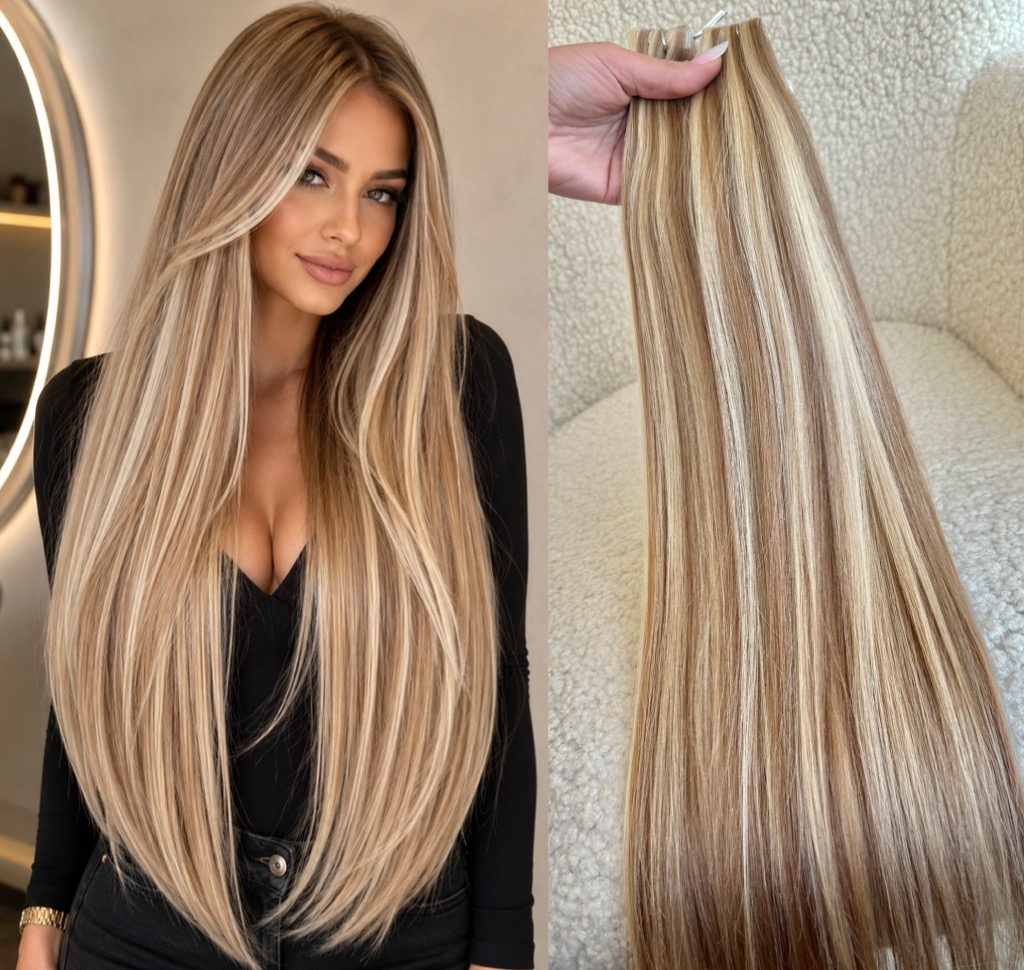 Extensii Invisible Tape Balayage #8/ #22 - Extensii de par București