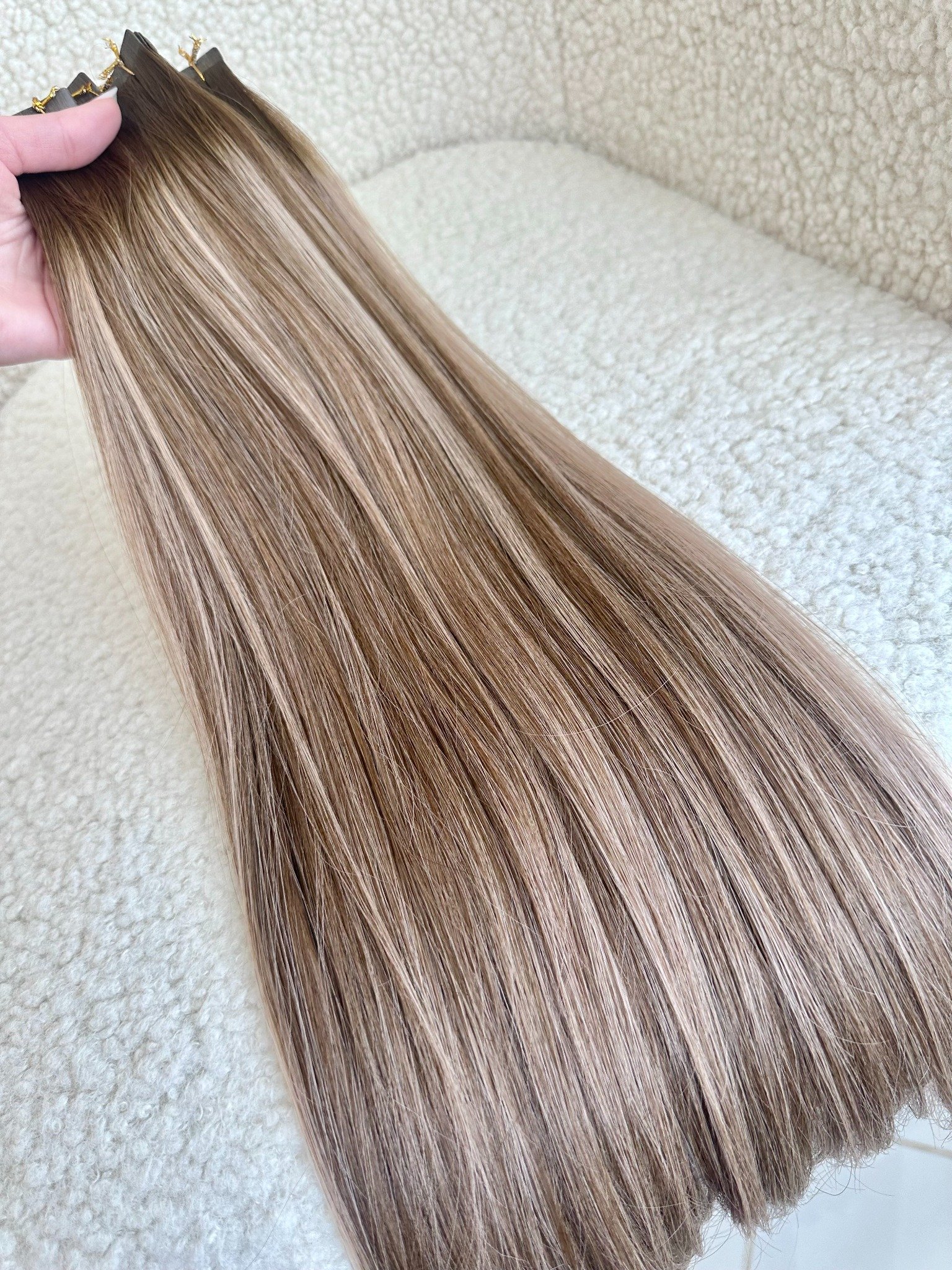 Extensii Tape-in Russian Hair DOUBLE TAPE Balayage #4/17/4 - Extensii de par București
