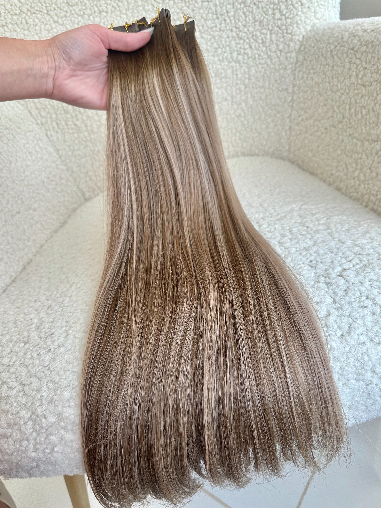 Extensii Tape-in Russian Hair DOUBLE TAPE Balayage #4/17/4 - Extensii de par București