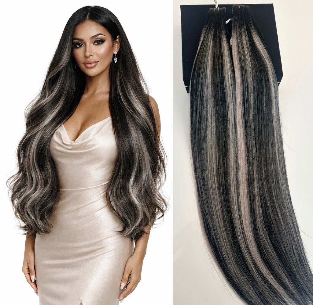 Extensii Invisible Tape Suvitat #1/ Silver - Extensii de par București