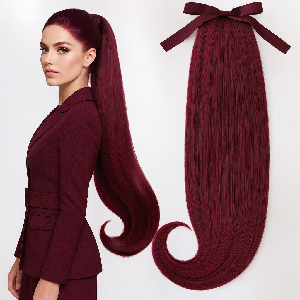 Cozi de Par Black Collection Burgundy - Extensii de par București