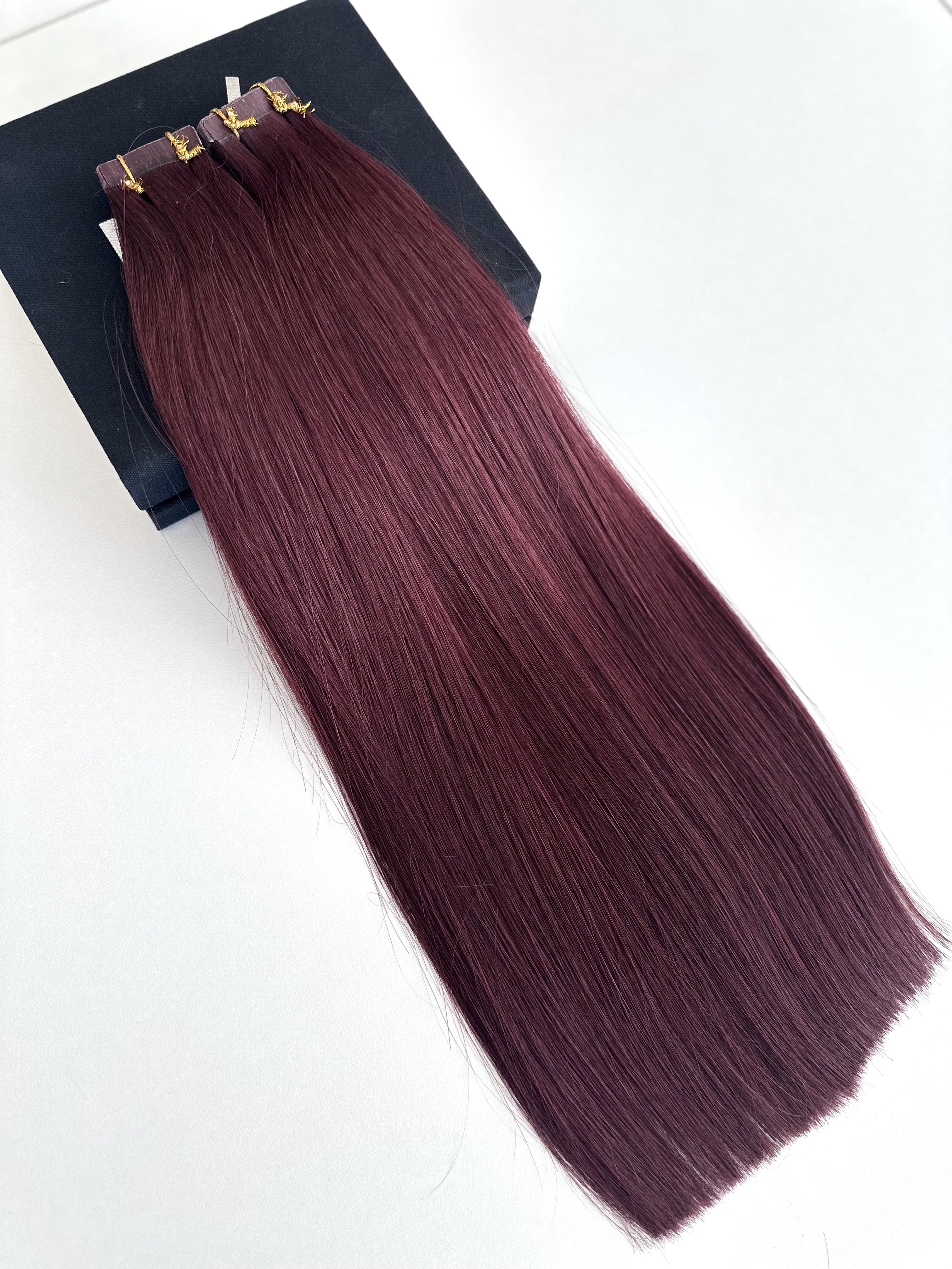 Extensii Tape-in Russian Hair DOUBLE TAPE BURGUNDY - Extensii de par București