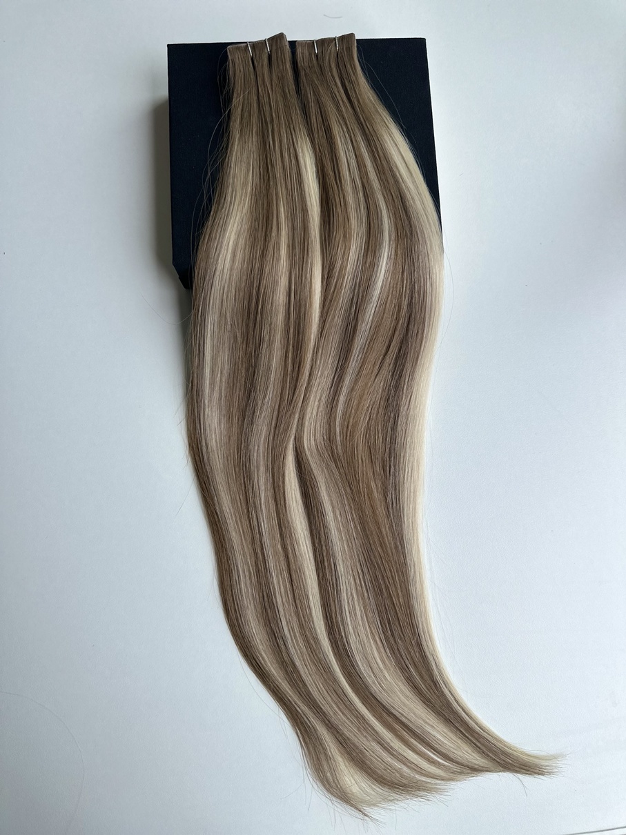 Extensii Invisible Tape Balayage #8/Silver/#8 - Extensii de par București