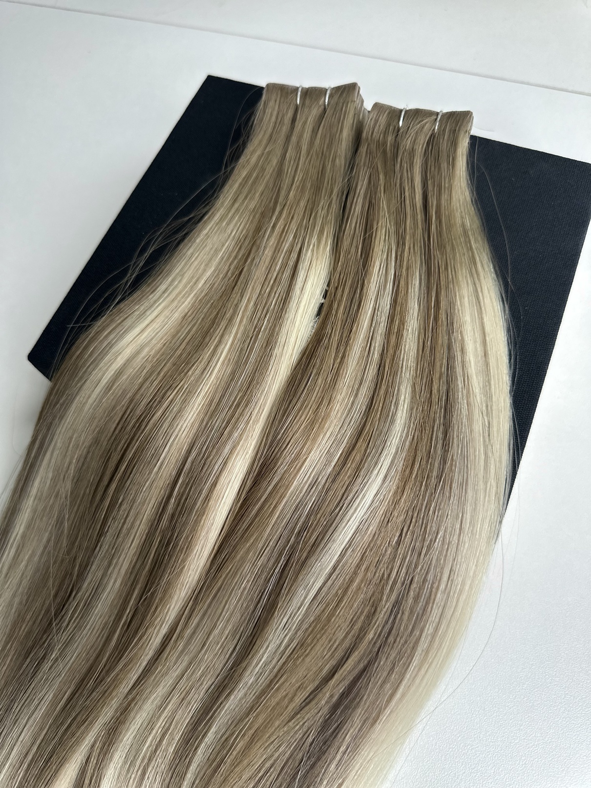 Extensii Invisible Tape Balayage #8/Silver/#8 - Extensii de par București