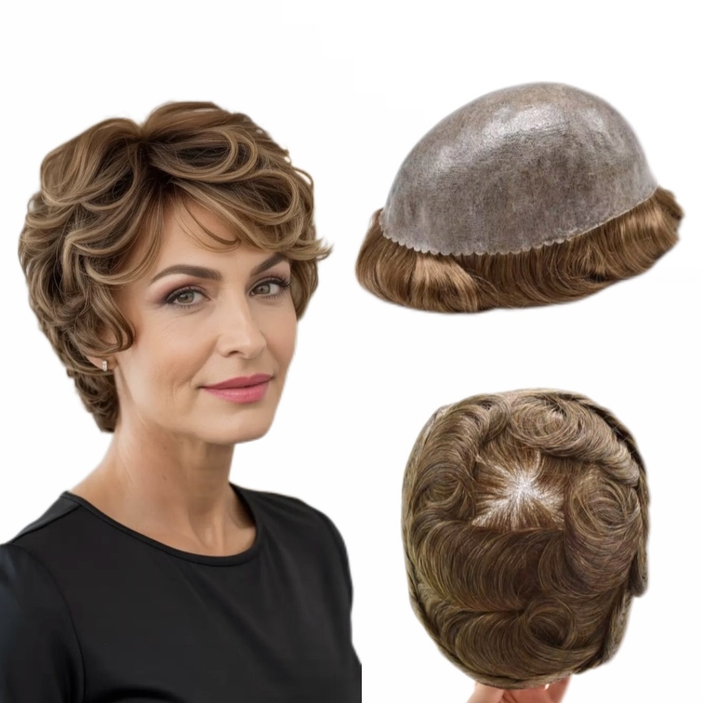 Proteza capilara pentru femei Blond Inchis - Extensii de par București