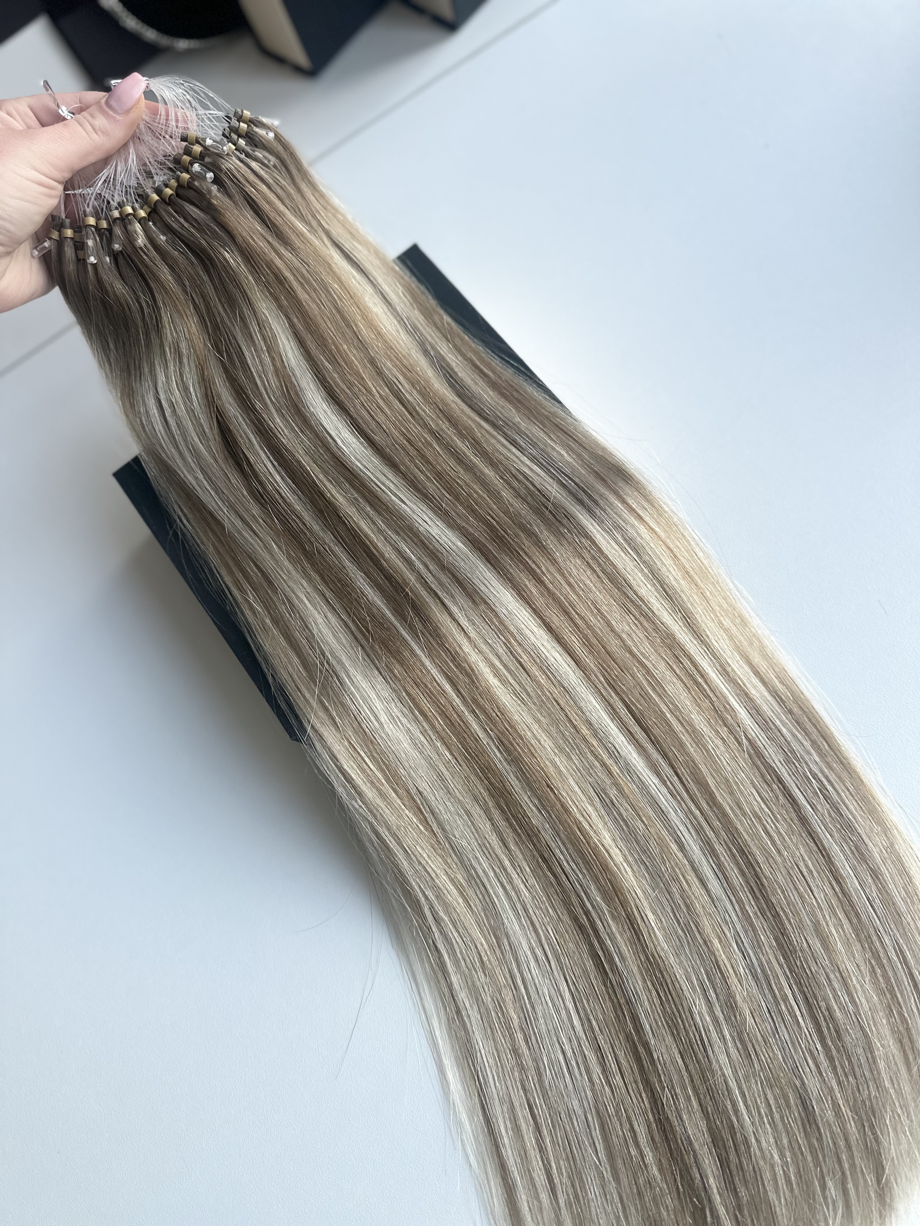 Extensii Microring Luxe Balayage #8/Silver/8 - Extensii de par București