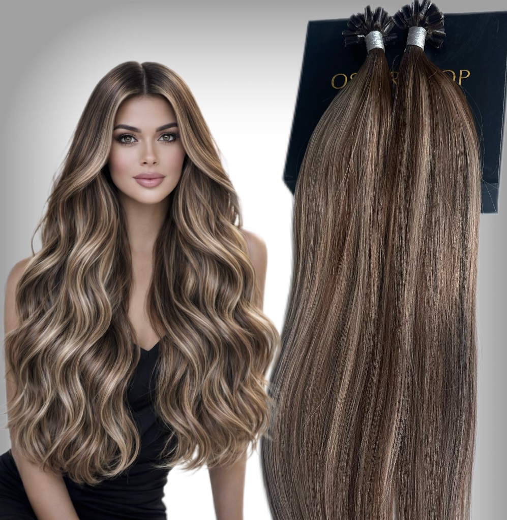 Extensii cheratina OSKAR Balayage #4/17/4 - Extensii de par București