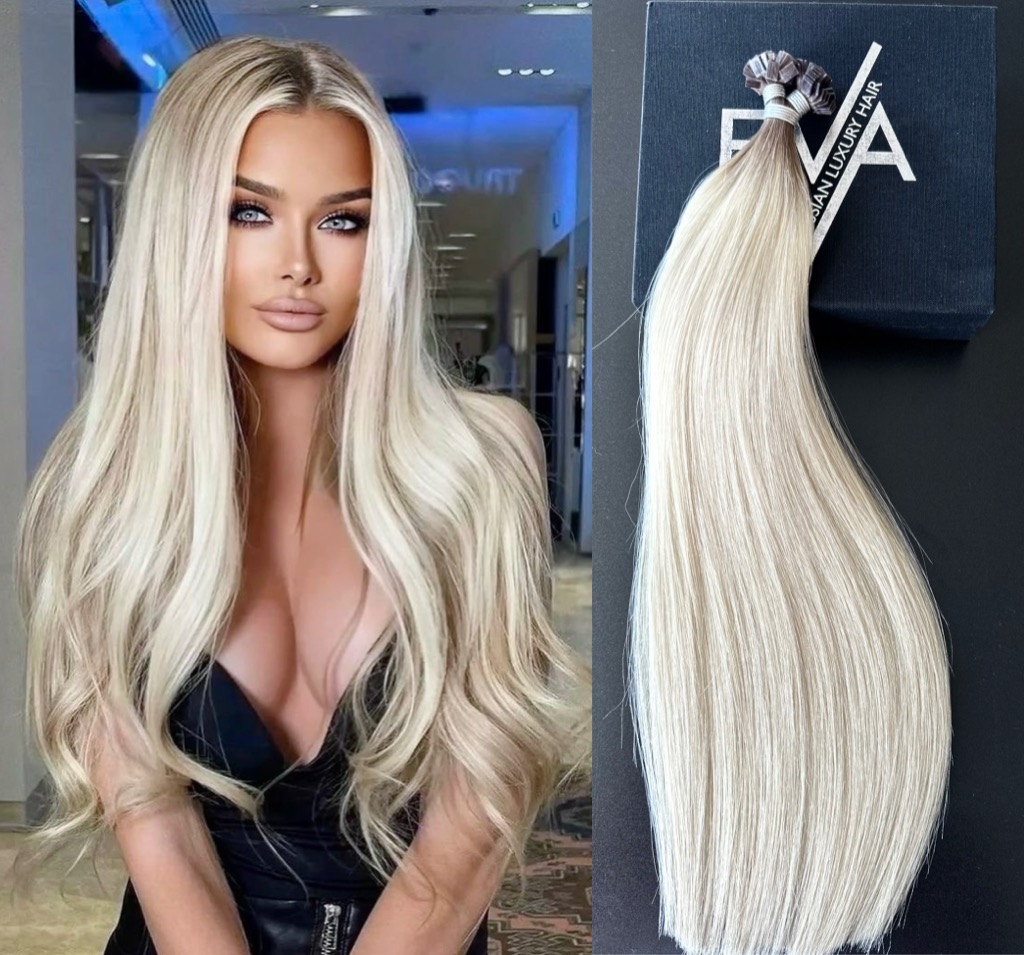Extensii MICRO KERATINA Russian Hair Ombre #8/Silver - Extensii de par București