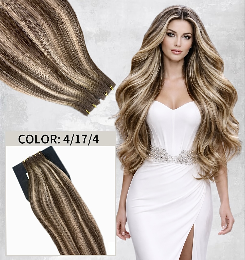 Extensii Invisible Tape Balayage #4/17/4 - Extensii de par București