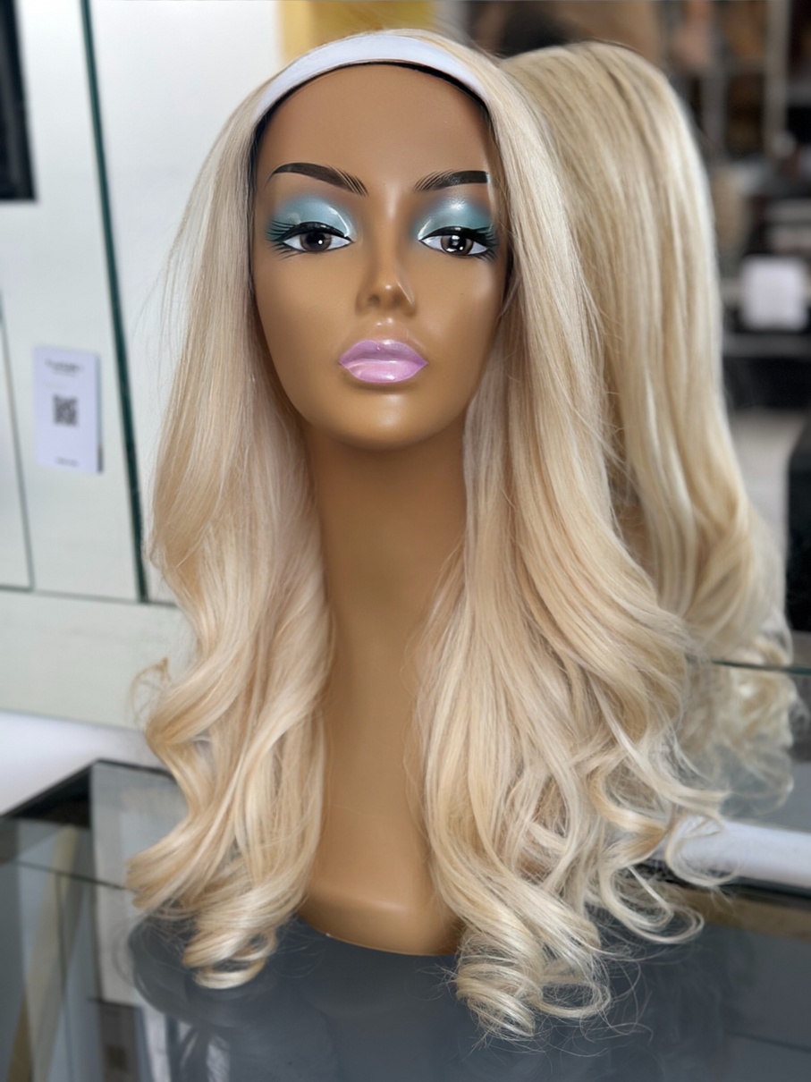 Mese de Volum cu Cordeluta Luxe Blond Platinat - Extensii de par București