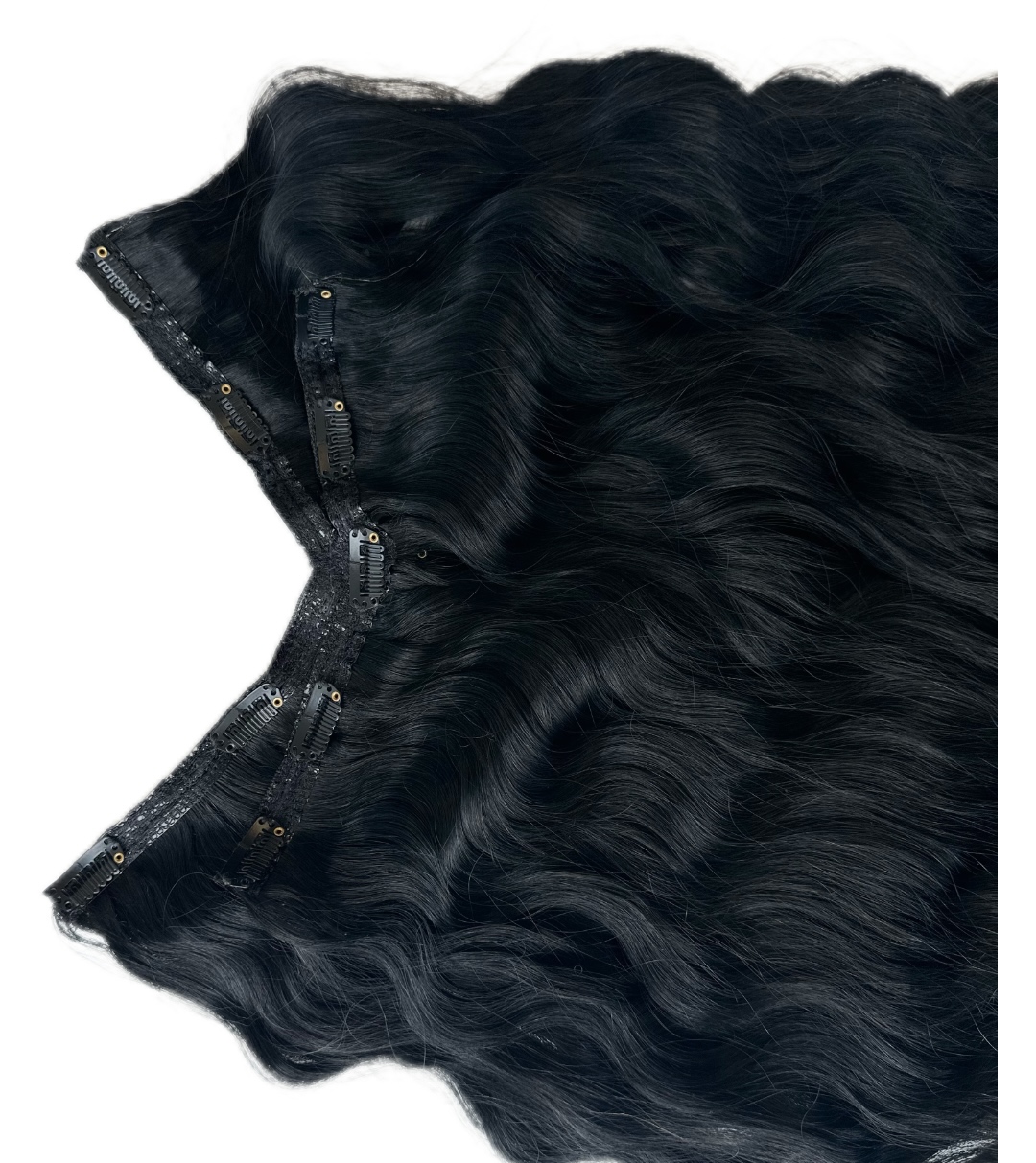 Tresa Eva Hair (4D) Negru Ondulat #1  - Extensii de par București