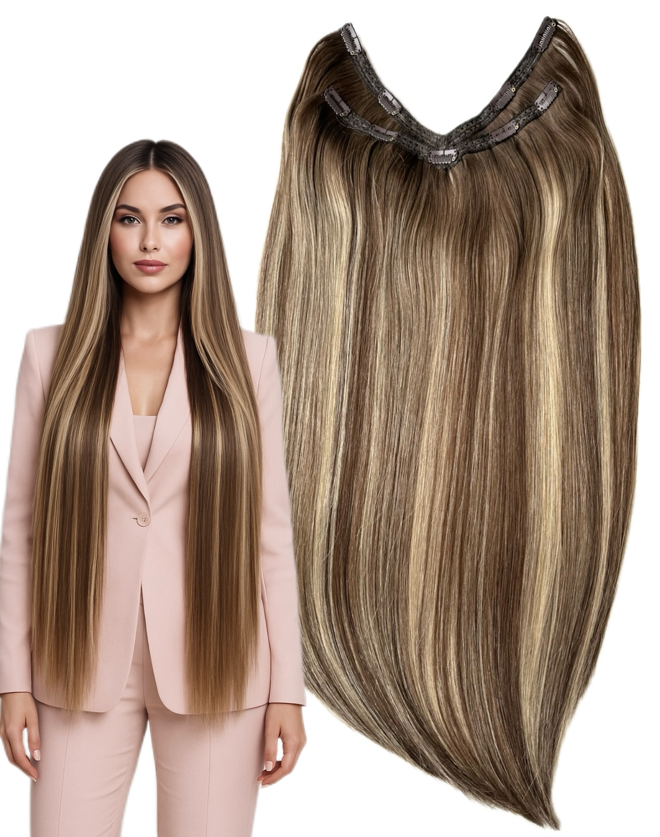 Tresa Eva Hair (4D) Balayage #6/#24 - Extensii de par București