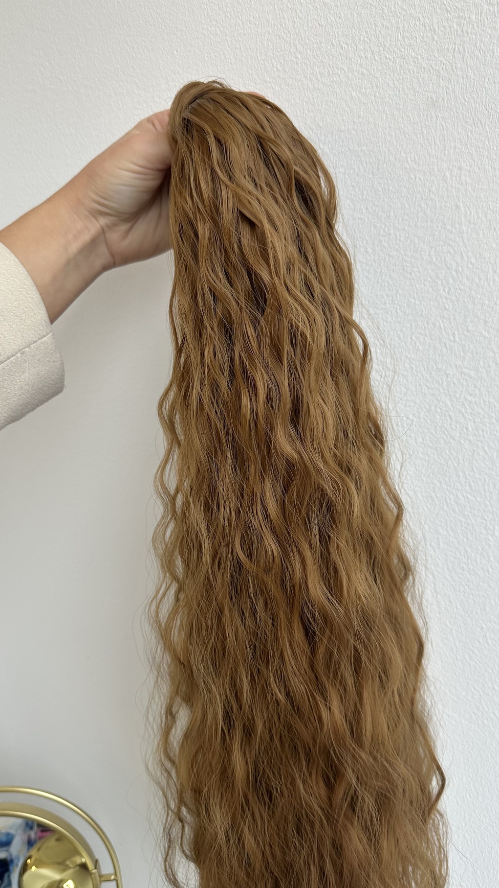 Coada de Par cu scai creata Saten Caramel - Extensii de par București Coada de Par cu scai creata Saten Caramel - Extensii de par București