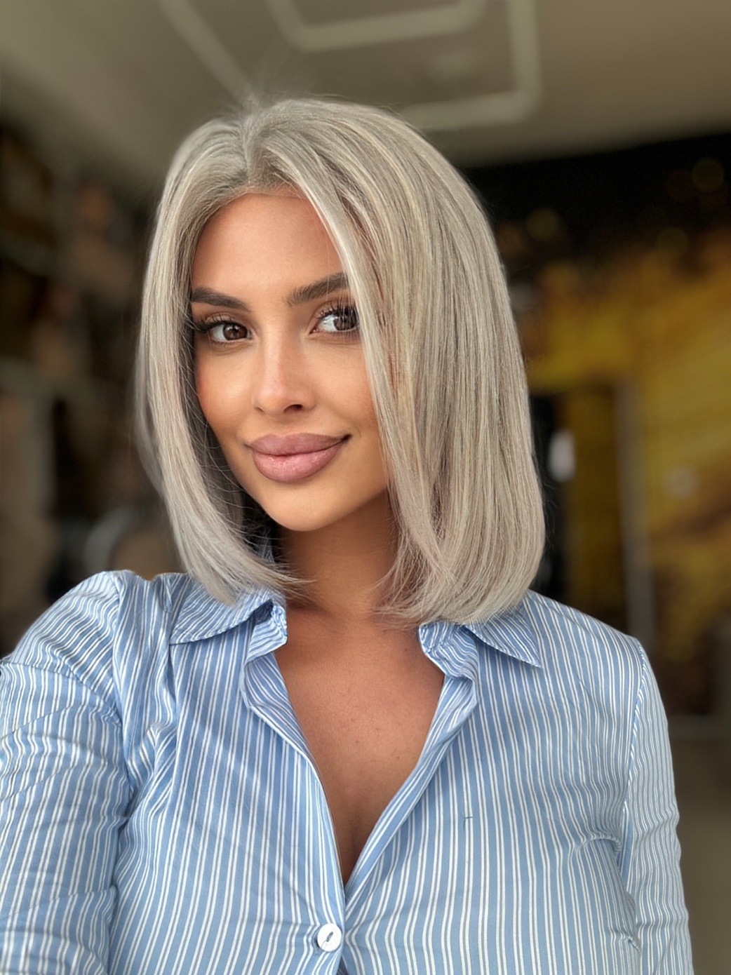 Peruca din par natural Abby - Extensii de par București