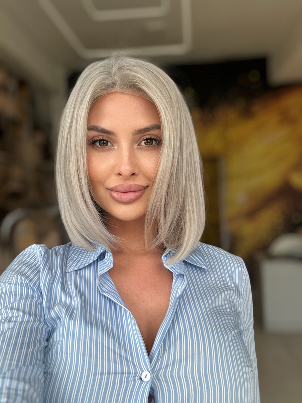 Peruca din par natural Abby - Extensii de par București