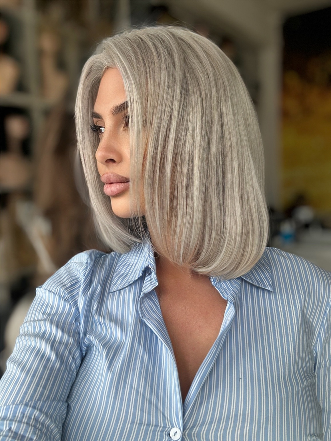 Peruca din par natural Abby - Extensii de par București