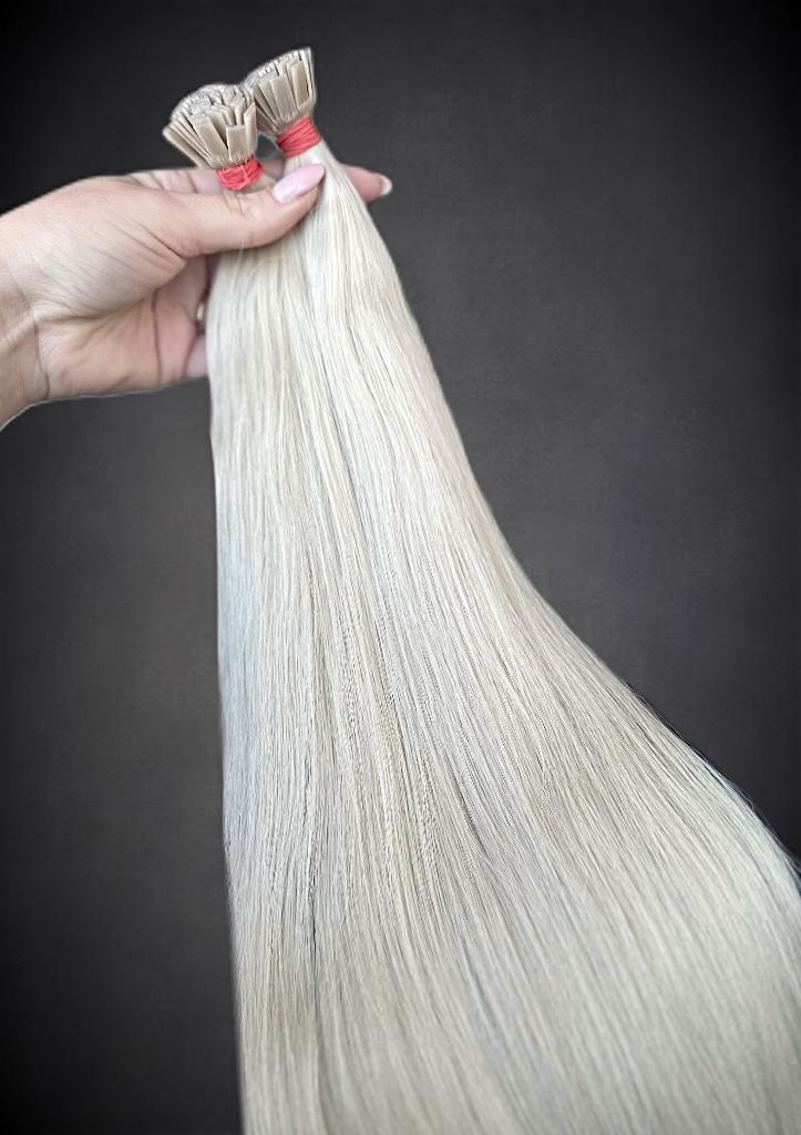 Extensii Cheratina Par Slavic #100 Blond Alb - Extensii de par București