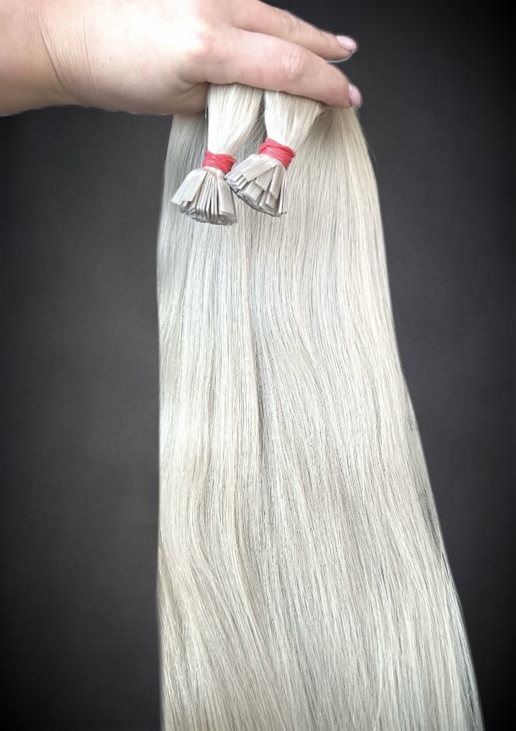 Extensii Cheratina Par Slavic #100 Blond Alb - Extensii de par București