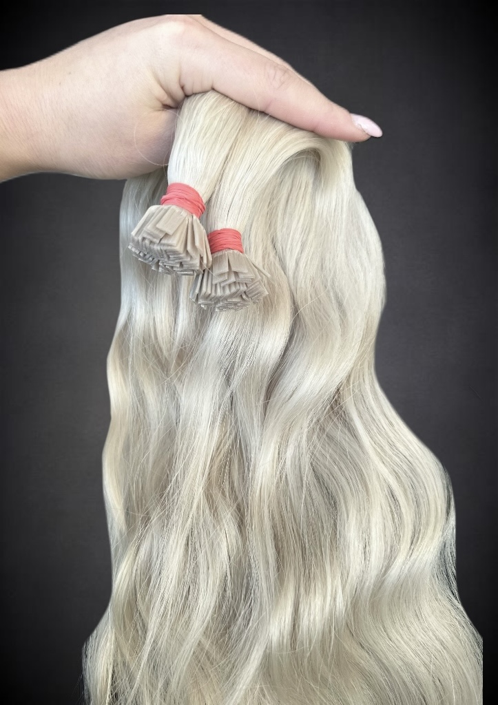 Extensii Cheratina Par Slavic #100 Blond Alb - Extensii de par București