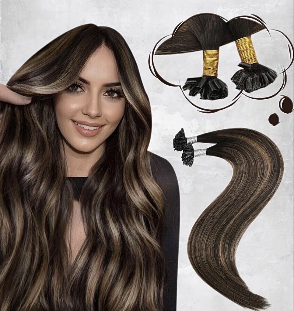 Extensii cheratina Luxe Balayage #2/#8/#2 - Extensii de par București