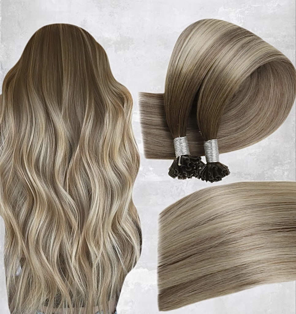 Extensii Cheratina Black Collection Balayage #9/ Light Grey - Extensii de par București