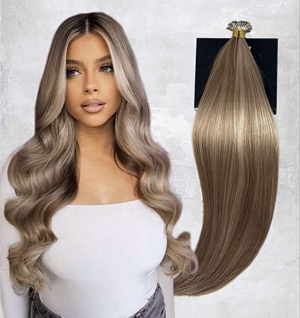Extensii cheratina OSKAR Balayage#8/Silver - Extensii de par București