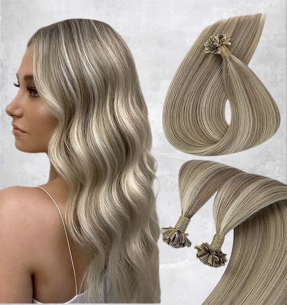 Extensii Cheratina Black Collection Balayage #9A/Silver - Extensii de par București