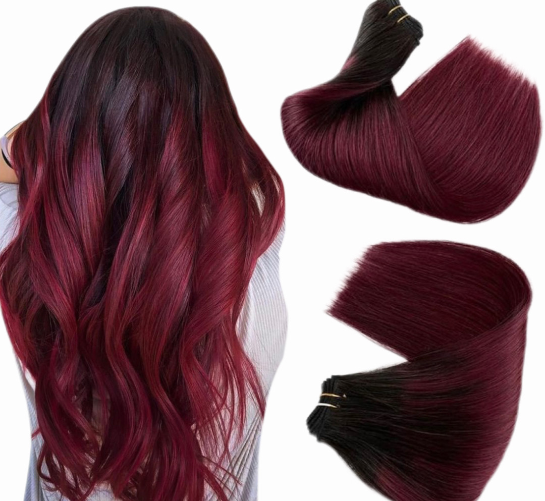 Mese Separate Oskar Ombre #1B Burgundy - Extensii de par București