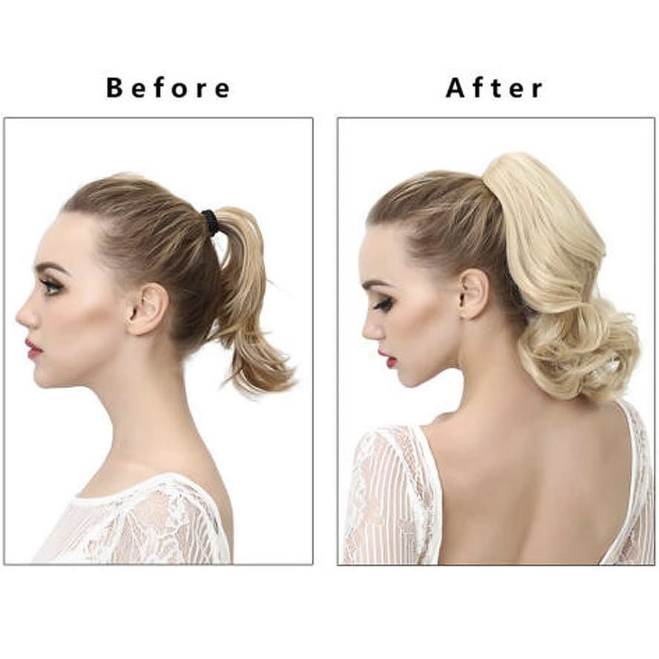 Cozi de Volum Ondulate Blond Bej - Extensii de par București Cozi de Volum Ondulate Blond Bej - Extensii de par București