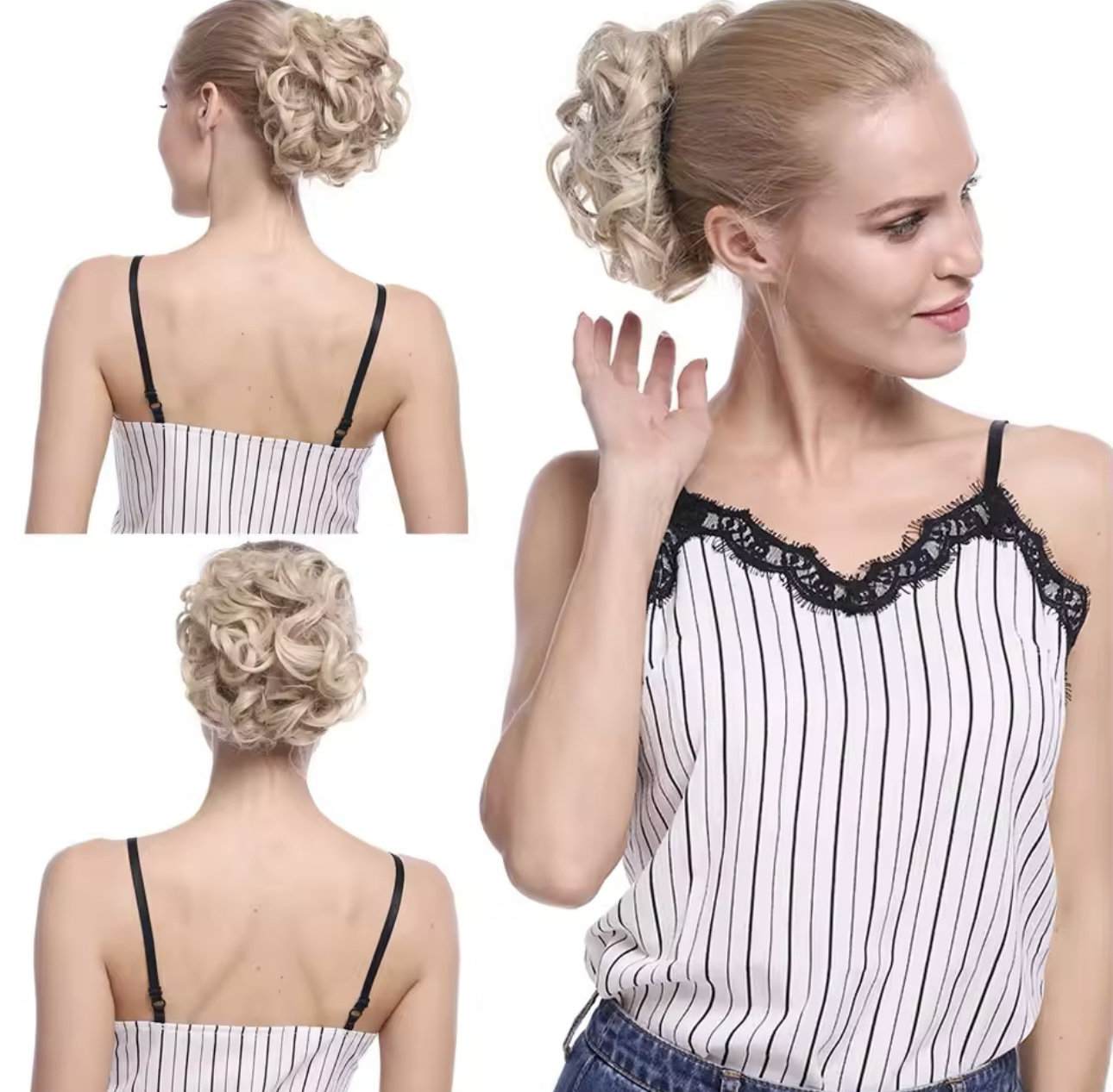 Mesa de volum tip coc Blond Suvitat #16/#613 - Extensii de par București