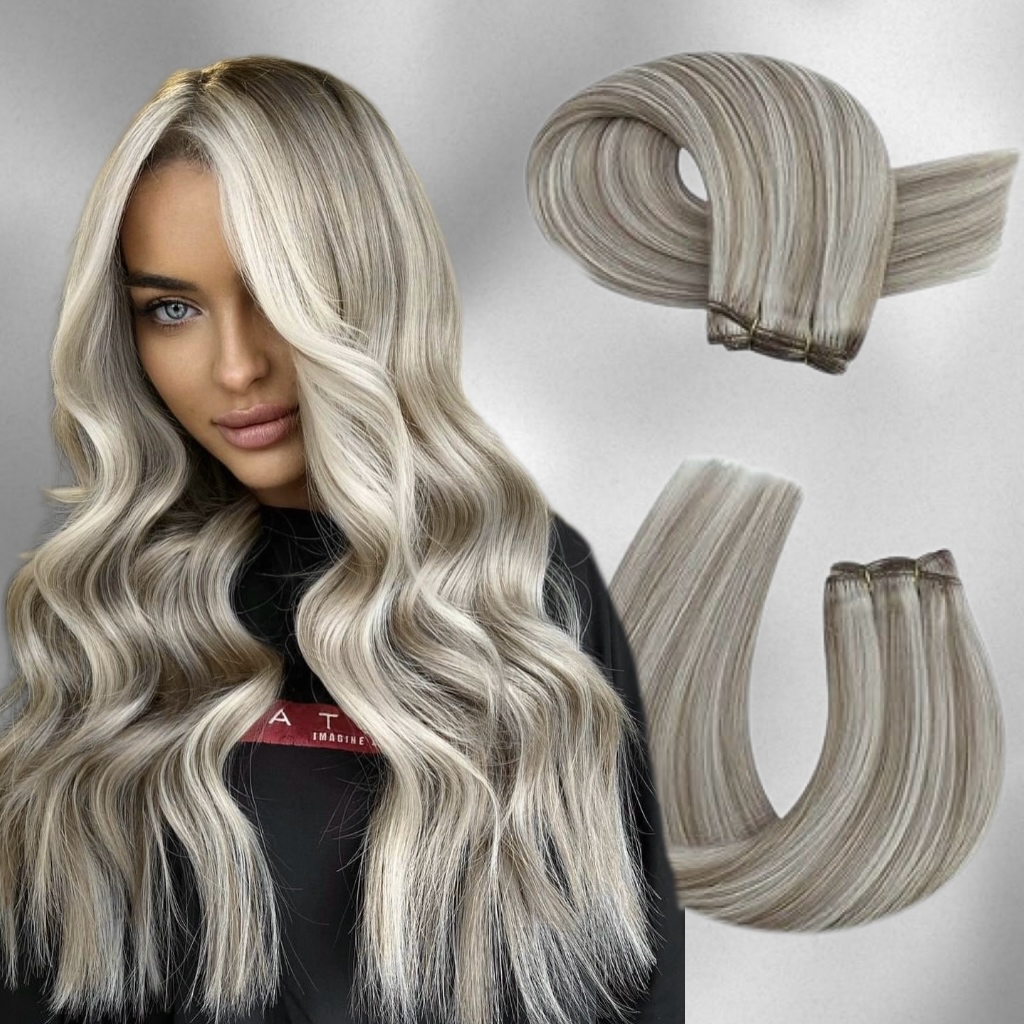 Extensii la Metru Luxe Balayage #19/ Silver - Extensii de par București