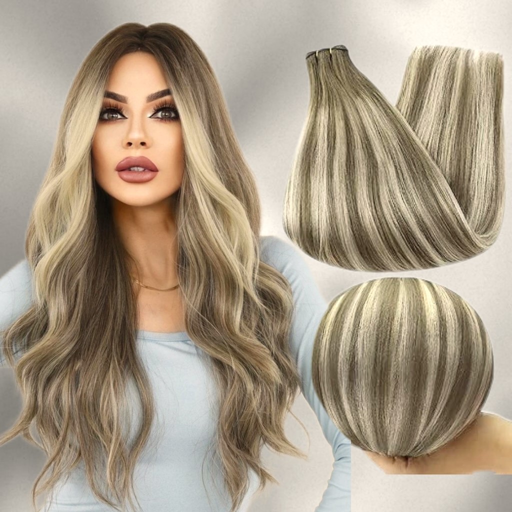 Extensii la Metru Luxe Balayage #8/ Silver/ #8 - Extensii de par București