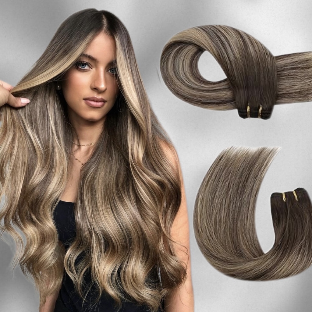Extensii la Metru Luxe Balayage #4/ #17/ #4 - Extensii de par București