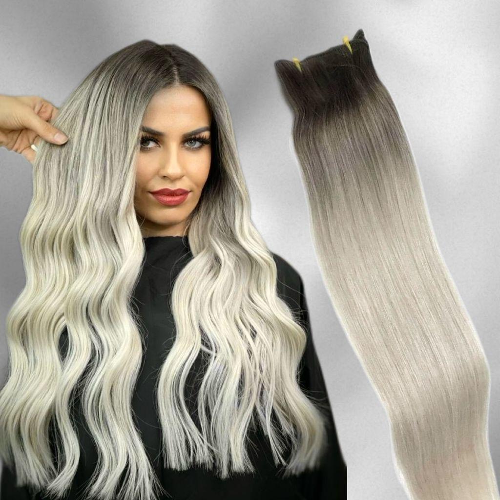 Extensii la Metru Luxe Ombre #9 Light Grey - Extensii de par București Extensii la Metru Luxe Ombre #9 Light Grey - Extensii de par București